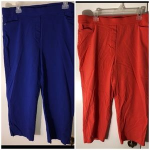 2 women Capri pants 1X